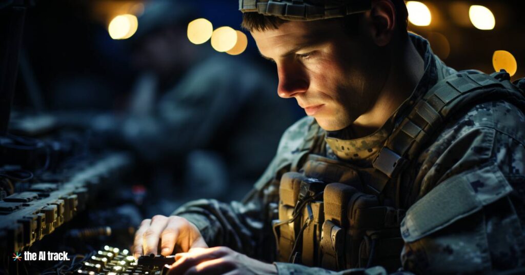 AI in MILITARY - At the Military AI Center using AI technology - Image generated by AI for The AI Track