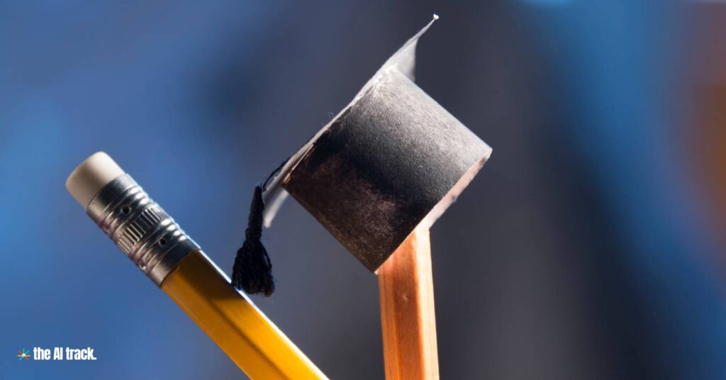 Free Online AI Courses - A pencil and a graduation cap -Image Credit Canva