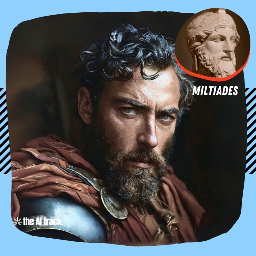 Historical Icons Reimagined by AI Meltiades - Photo Generated by Midjourney for The AI Track