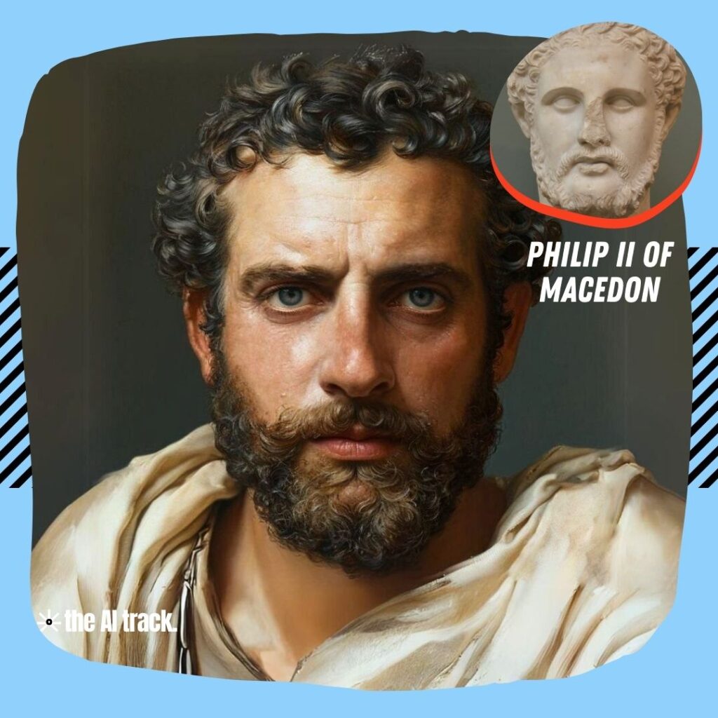 Historical Icons Reimagined by AI - Philip II of Macedon - Photo Generated by Midjourney for The AI Track