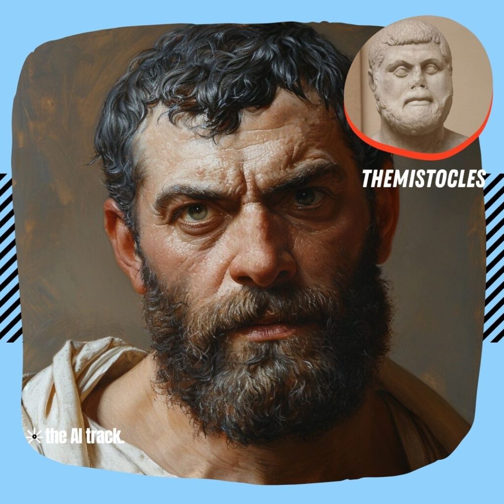 Historical Icons Reimagined by AI - Themistocles - Photo Generated by Midjourney for The AI Track