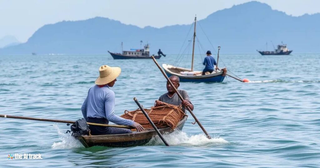 Indonesian fishermen - Photo Generated by Flux for The AI Track