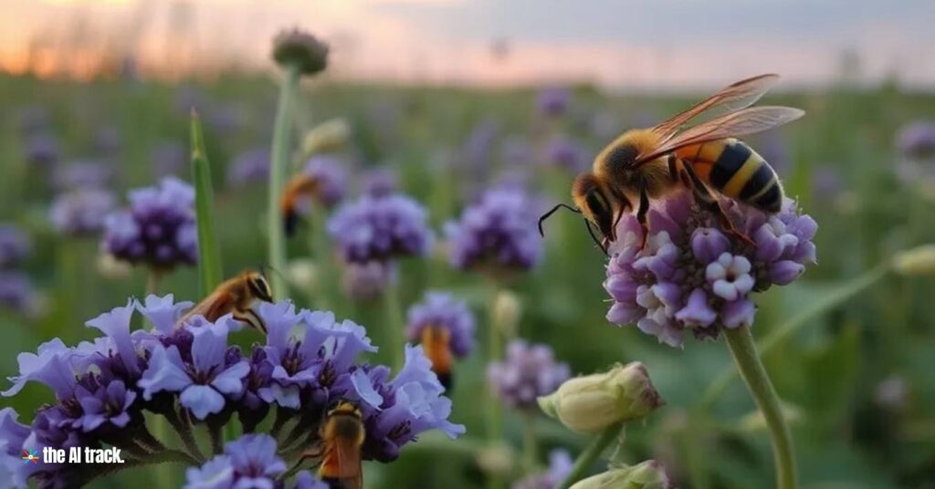 Invasion of Asian hornets in fields - Photo Generated by Flux for The AI Track