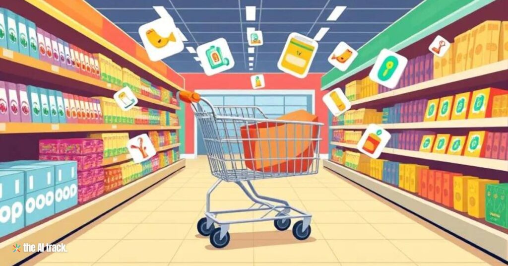 AI in Business - AI shopping Cart - Image generated by AI for The AI Track