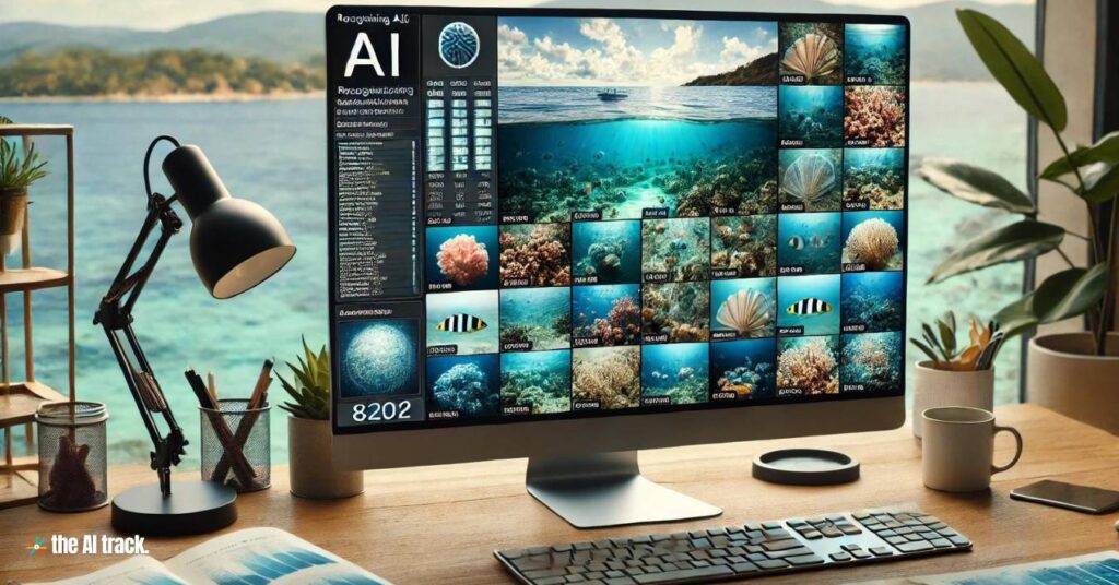 AI in Business - PC Screen showing Marine Life AI Tools - Image generated by AI for The AI Track