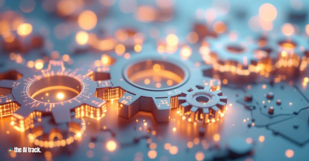 Gears interlocking with glowing circuits - Image Credit Flux-The AI Track