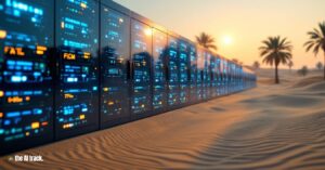 AI data center located in a Middle Eastern desert landscape representing Google Announcement of AI Hub in Saudi Arabia - Image Credits - Flux-The AI Track