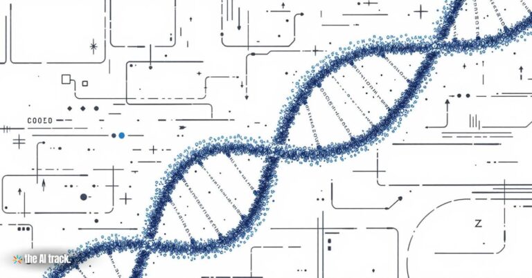 Solving the Brain Paradox - DNA strands splitting and evolving into complex streams of binary code - Image Credit - Flux-Freepik-The AI Track