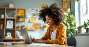 Female using a laptop - Google Enhances Code Assist with Gemini 2.0 - Image generated by Flux for The AI Track