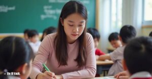 China Mandates AI Education - Elementary school classroom in China - Credit - Raphael, The AI Track