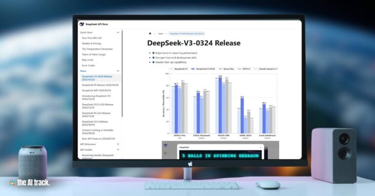 China’s DeepSeek V3-0324 AI Model Upgrade Challenges U.S. Tech Giants - Credit - DeepSeek, Flux, The AI Track