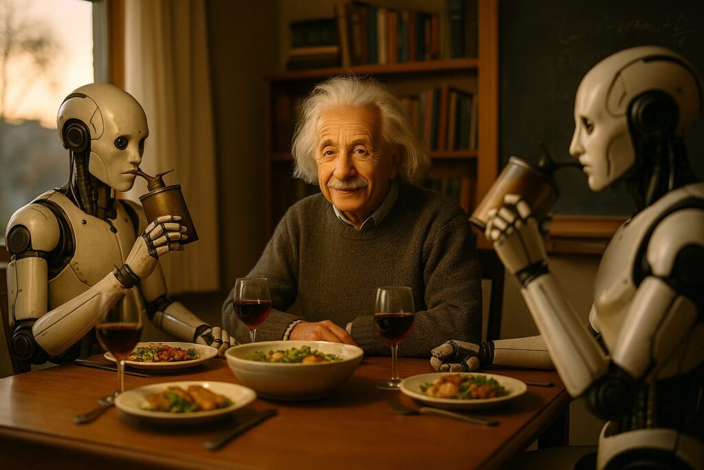 ChatGPT 4o Image Prompts -Photorealistic Scene with Robots