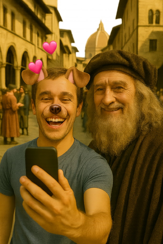ChatGPT 4o Image Prompts - Time-Travel Selfie