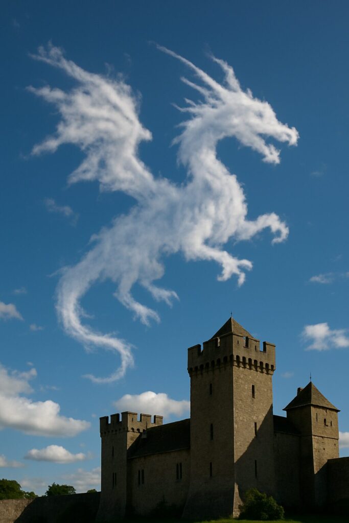 ChatGPT 4o Image Prompts -Cloud Formations Shaped Like Objects - InfographicText Rendering