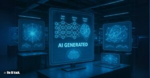 Futuristic laboratory with AI-generated algorithms (AlphaEvolve vs. Human Ingenuity) Credit - ChatGPT, The AI Track
