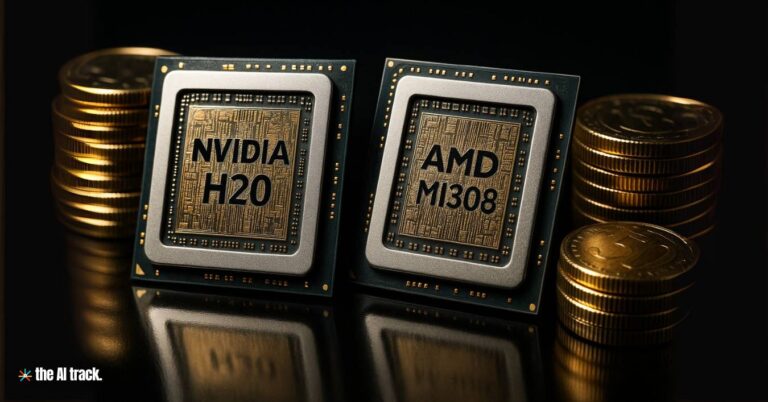 AI Chips and Coins (Nvidia and AMD US–China Chip Revenue Deal) - Image Credit - ChatGPT, The AI Track