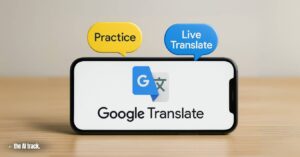 Smartphone Displaying Google Translate App - Image Credit - ChatGPT, The AI Track, Google