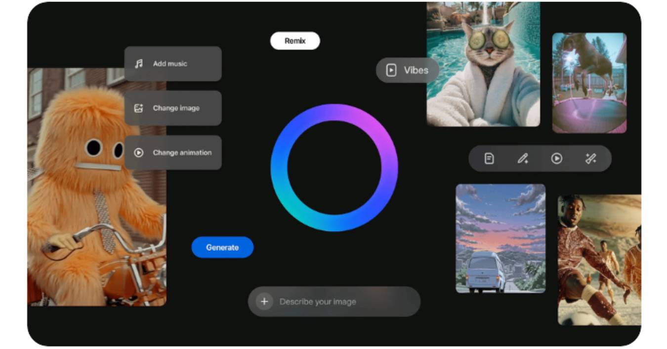 Meta Launches “Vibes,” a Short-Form AI Video Feed