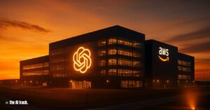 Sunset Over AWS Data Center (OpenAI and AWS Finalize Seven-Year Deal) - Image Credit - ChatGPT, The AI Track