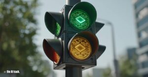 Traffic-light in a technology context - China Moves to Limit Nvidia H200 Access (Credit - Midjourney, The AI Track)
