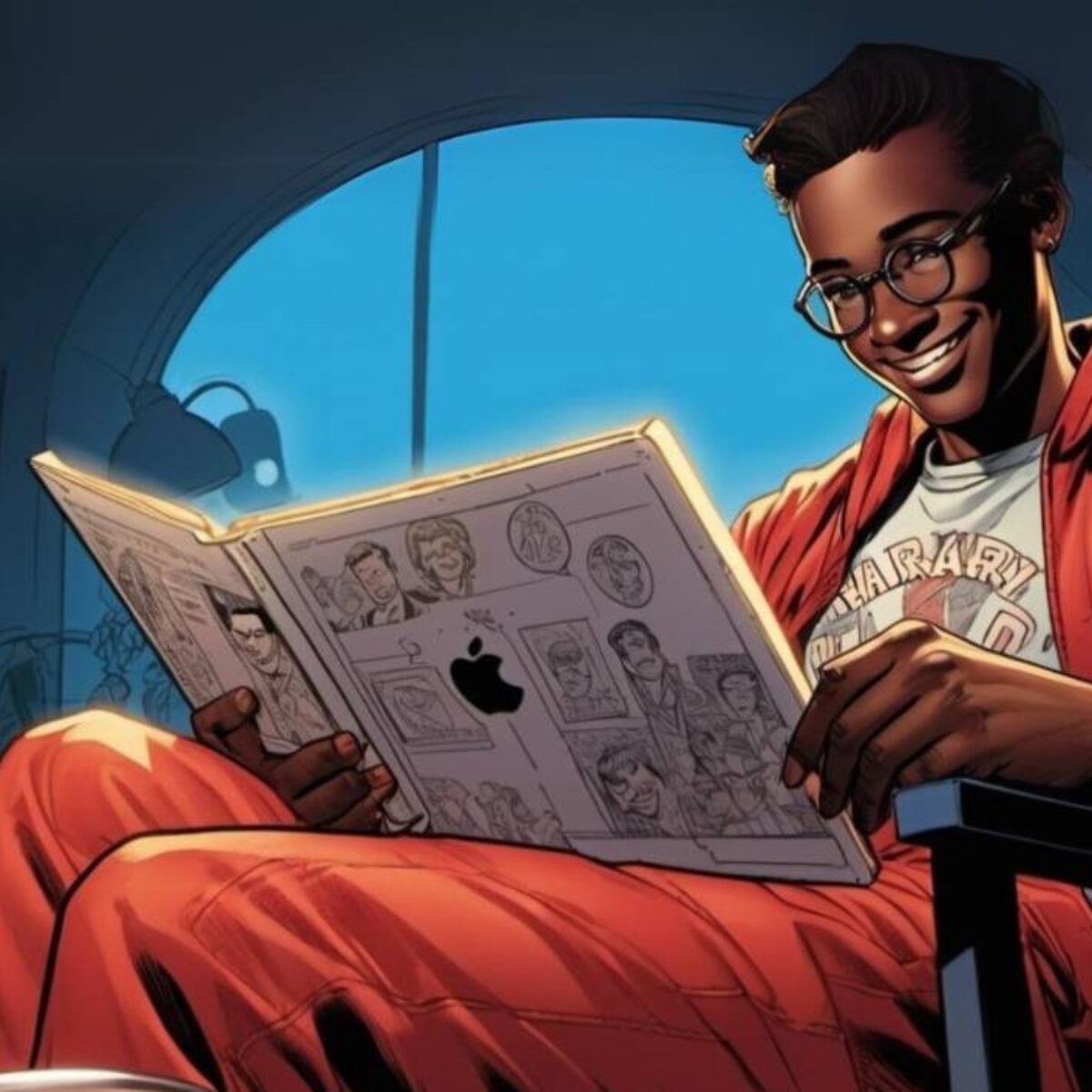 Black boy relaxed reading AI News December 2024 - Image generated by Midjourney for The AI Track