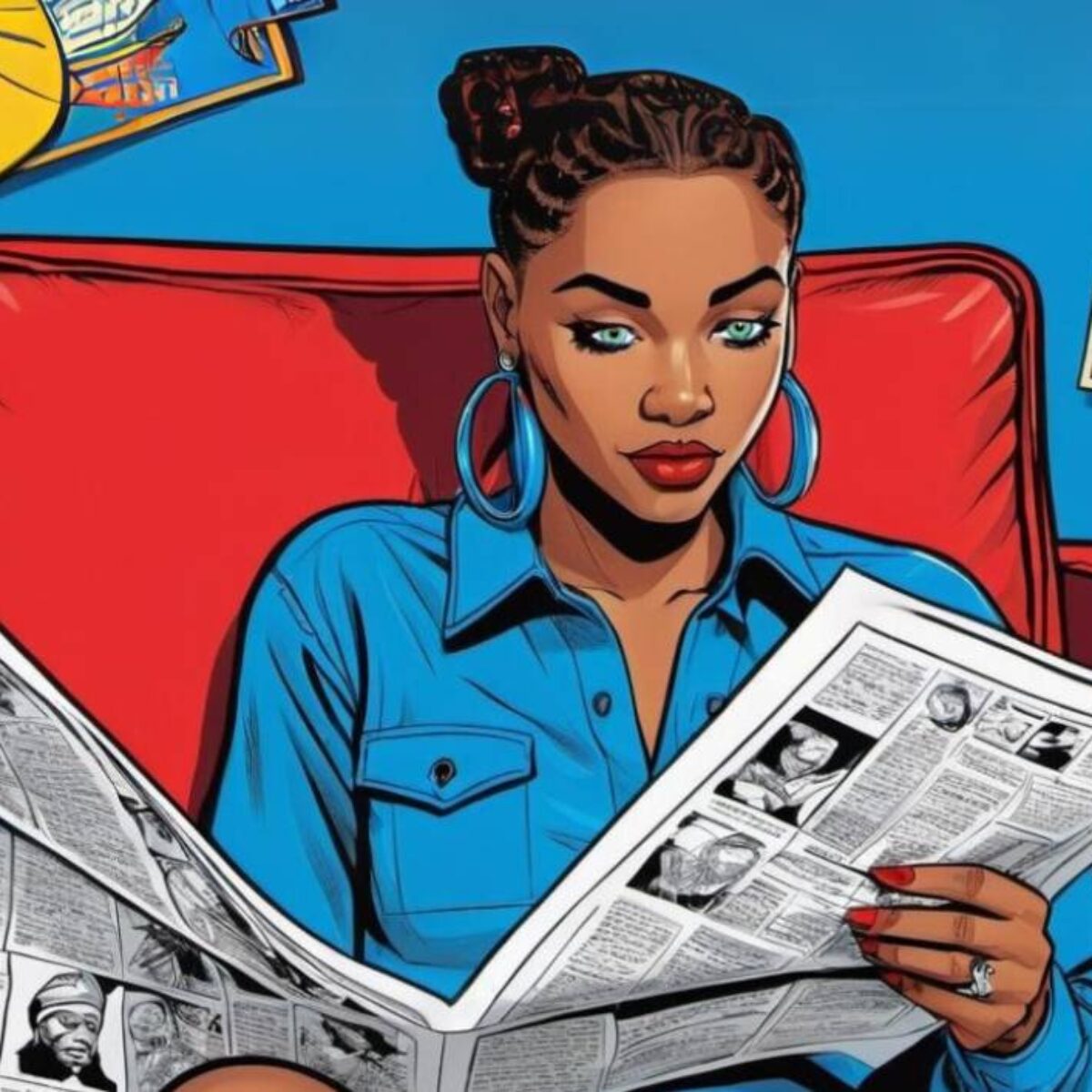 Black woman relaxed reading reading AI News November 2024 - Image Credits Midjourney-The AI Track